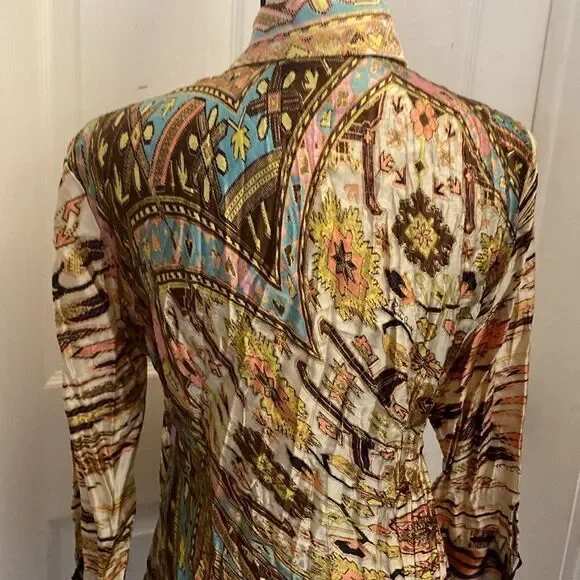 NWT Roberto Cavalli 100% silk blouse, S - Picture 11 of 14